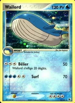 Wailord, EX Rubis & Saphir Nº 14 Holo