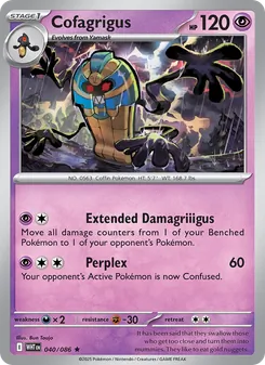 Cofagrigus, White Flare No. 040 Holo
