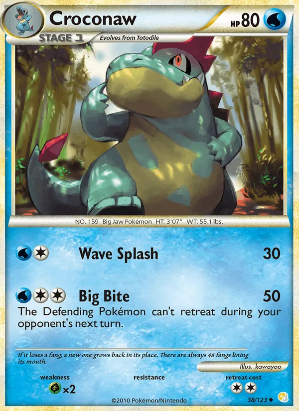 Croconaw, HeartGold SoulSilver No. 38