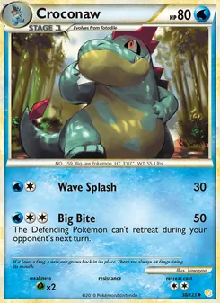Croconaw, HeartGold SoulSilver Nº 38 Normal