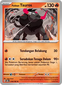 Paldean Tauros, Kilat Rasi No. 018 Normal