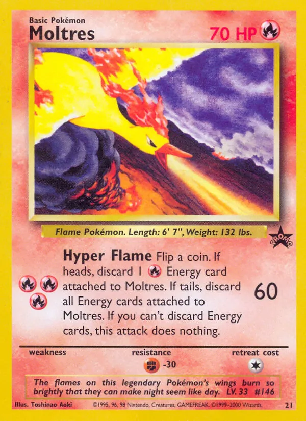 Moltres, Wizards Black Star Promos Nº 21