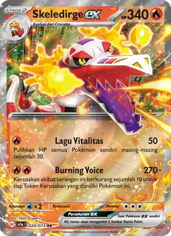 Skeledirge ex, Hantaman Triplet No. 020 Normal