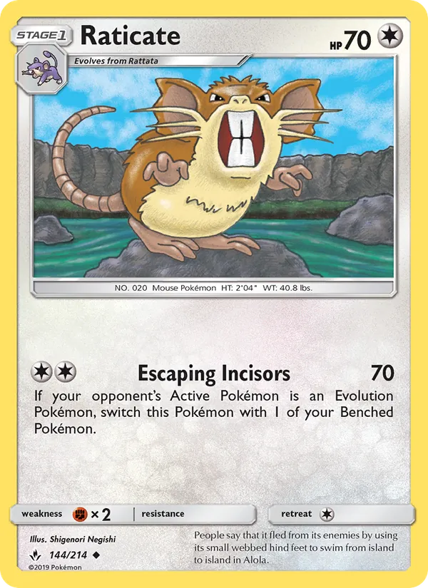 Raticate, Unbroken Bonds Nº 144