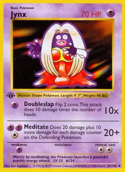 Jynx, Base Set Nº 31 Normal