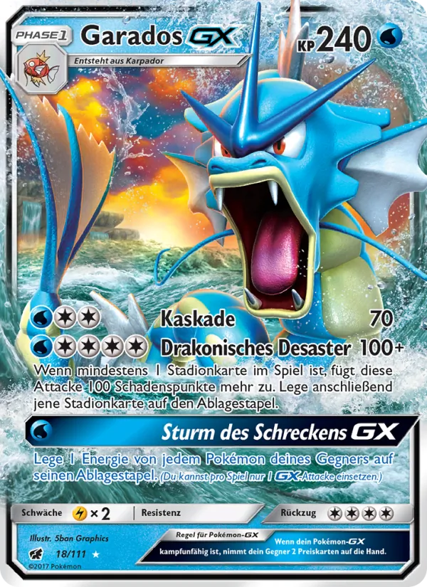Garados GX, Aufziehen der Sturmröte No. 18