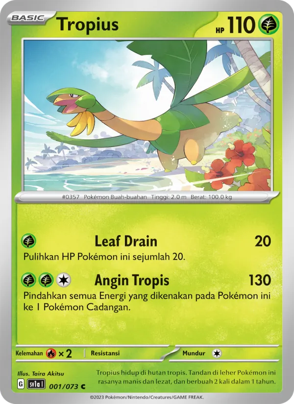Tropius, Hantaman Triplet No. 001