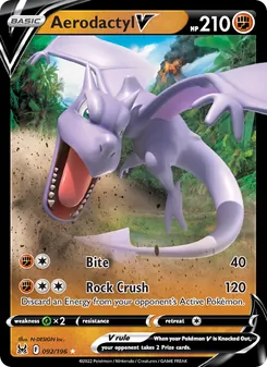 Aerodactyl V, Lost Origin No. 092 Holo