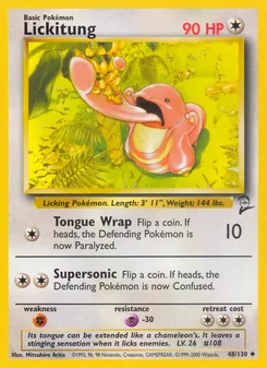 Lickitung, Base Set 2 No. 48 Normal