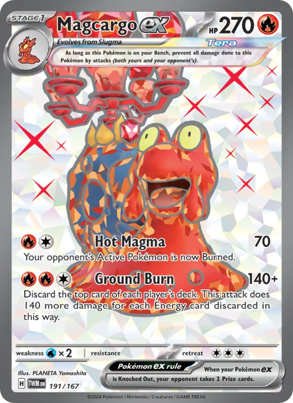 Magcargo ex, Twilight Masquerade No. 191