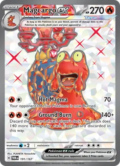 Magcargo ex, Twilight Masquerade No. 191 Holo