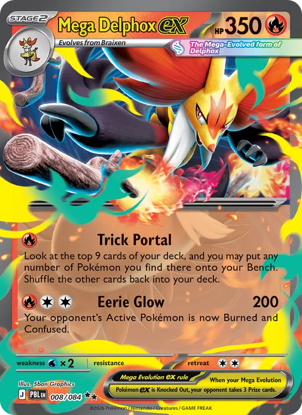 Mega Delphox ex, Pitch Black No. 008