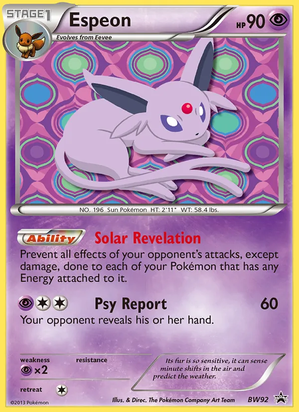 Espeon, BW Black Star Promos No. BW92