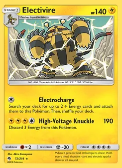 Electivire, Lost Thunder Nº 72 Normal