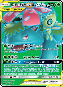 Celebi & Venusaur GX, Team Up No. 159 Normal