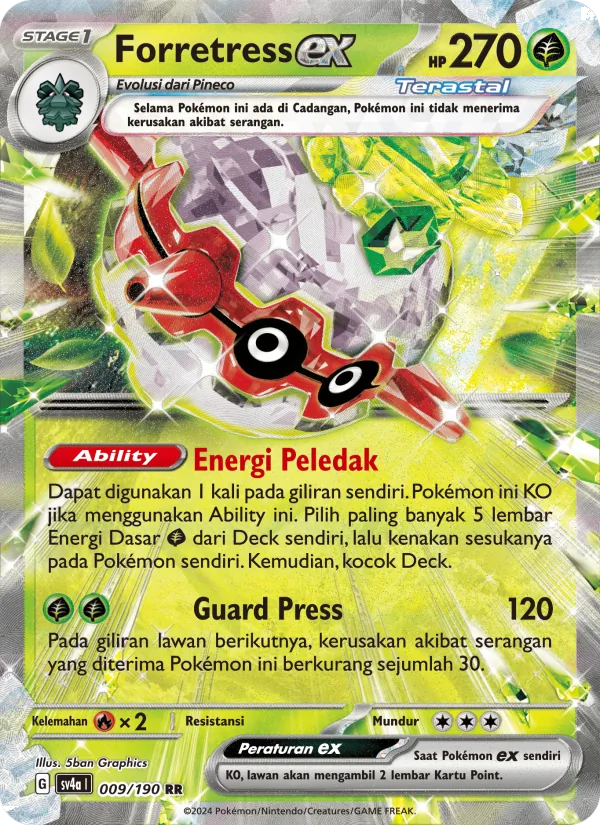 Forretress ex, Harta Berkilau ex No. 009