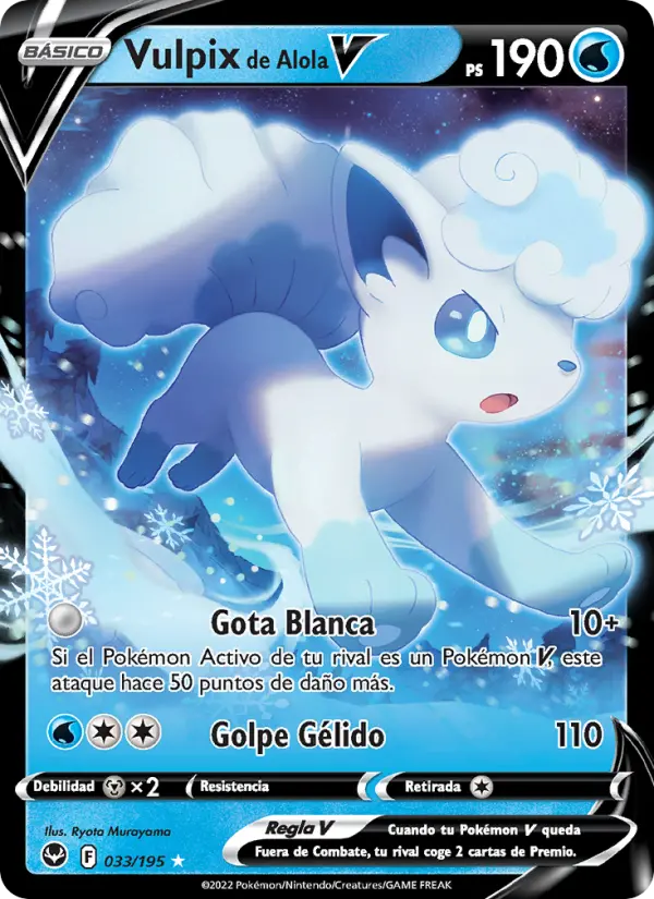 Vulpix de Alola V, Tempestad Plateada No. 033