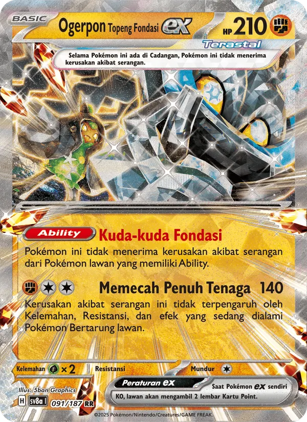 Ogerpon Topeng Fondasi ex, Festival Terastal ex No. 091