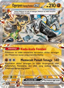 Ogerpon Topeng Fondasi ex, Festival Terastal ex No. 091 Normal