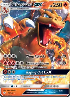 Charizard GX, Burning Shadows No. 20 Holo