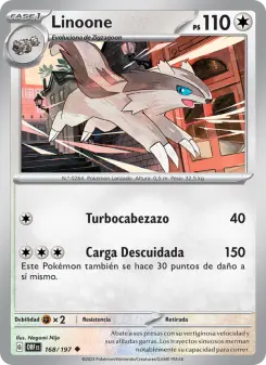 Linoone, Llamas Obsidianas No. 168 Normal