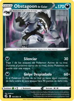 Obstagoon de Galar, Golpe Fusión Nº 161 Holo