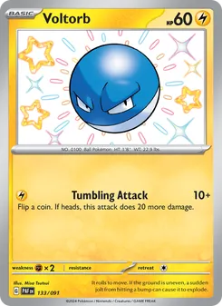 Voltorb, Paldean Fates No. 133 Holo