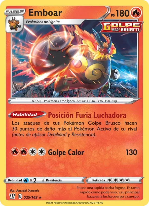 Emboar, Estilos de Combate No. 25