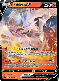 Reshiram V, Tempête Argentée No. 024 Holo