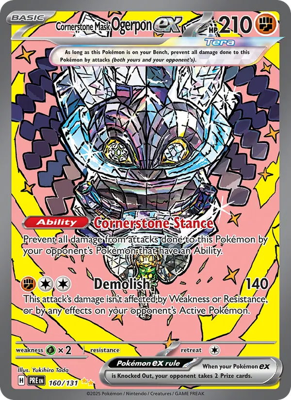 Cornerstone Mask Ogerpon ex, Prismatic Evolutions No. 160