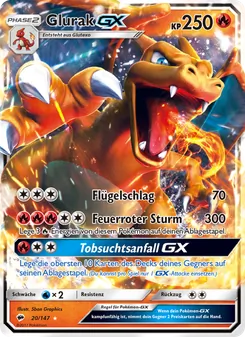 Glurak GX, Nacht in Flammen No. 20 Holo