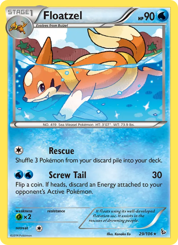 Floatzel, Flashfire No. 29