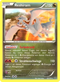 Reshiram, Drachenleuchten No. 63 Normal