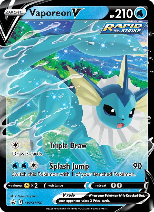 Vaporeon V, SWSH Black Star Promos Nº SWSH150