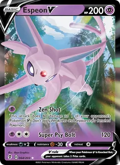 Espeon V, Evolving Skies No. 64 Holo