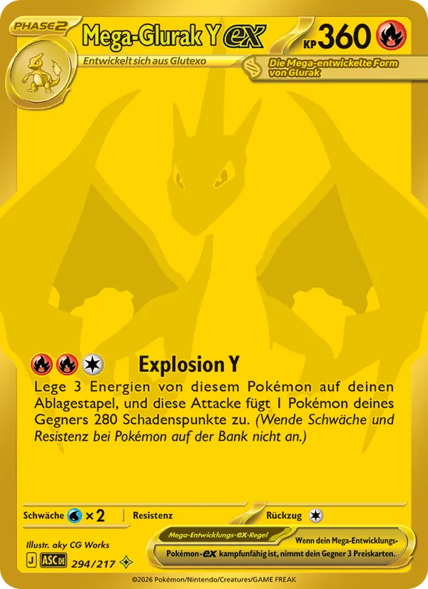 Mega-Glurak Y-ex, Erhabene Helden No. 294