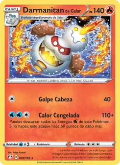 Darmanitan de Galar, Oscuridad Incandescente Nº 28 Normal