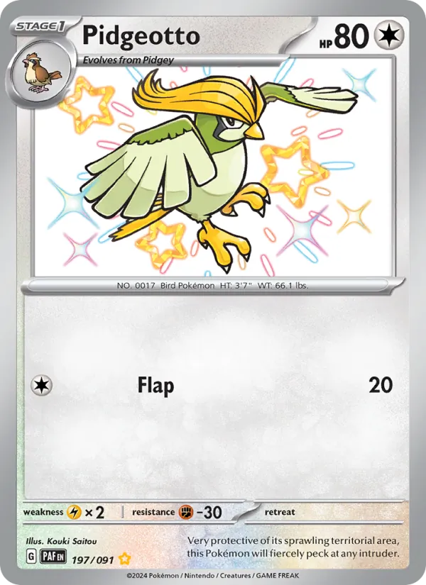 Pidgeotto, Paldean Fates No. 197