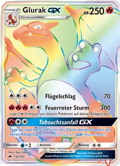 Glurak GX, Nacht in Flammen No. 150 Holo