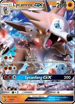 Lycanroc GX, SM Black Star Promos Nº SM14 Normal