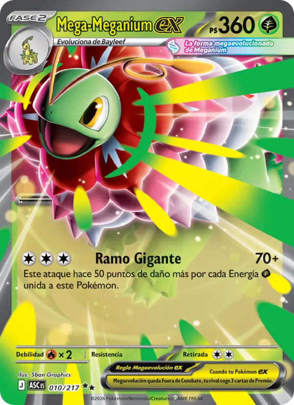 Mega-Meganium ex, Héroes Ascendentes No. 010