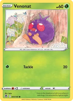 Venonat, Silver Tempest No. 001