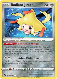 Radiant Jirachi, Silver Tempest Nº 120 Holo