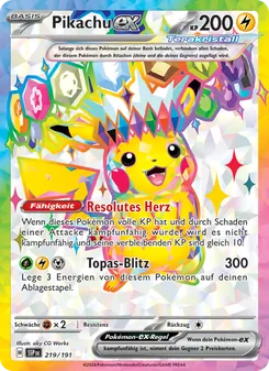 Pikachu-ex, Stürmische Funken No. 219 Holo
