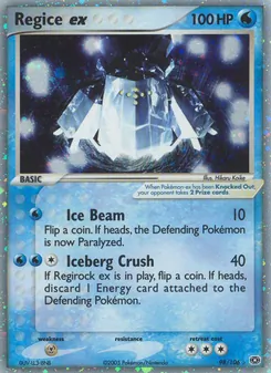 Regice ex, Emerald Nº 98 Holo