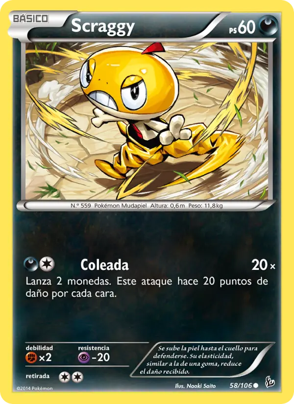 Scraggy, Destellos de Fuego Nº 58