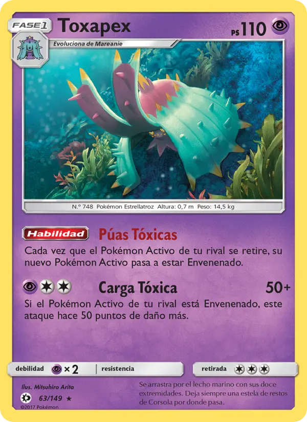 Toxapex, Sol y Luna Nº 63