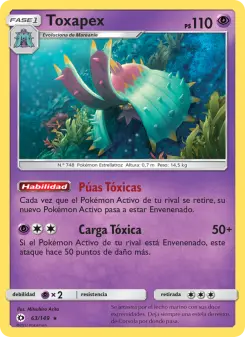 Toxapex, Sol y Luna No. 63 Normal