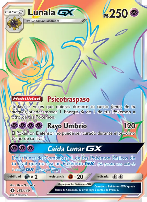Lunala GX, Sol y Luna No. 153