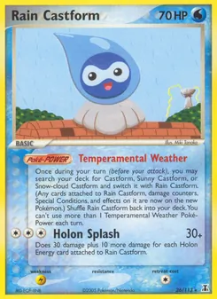 Rain Castform, Delta Species No. 26 Normal
